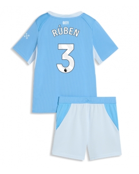 Billige Fotballdrakt Manchester City Ruben Dias #3 Replika Hjemmedraktsett Barn 2026-27 Kortermet (med bukser)